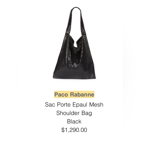 Paco Rabanne Handbags - Paco Rabanne Black Mesh Tote